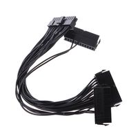 Zeaya 24Pin 20 + 4Pin Triple PSU ATX Power Supply Adapter Cable 18AWG Wire For Mining
