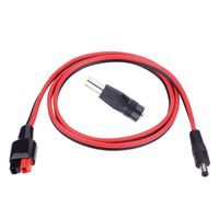 iGreely DC 5.5mm x 2.1mm Power Male Plug Cable with DC 8mm Adapter Compatible with Anderson Powerpole for Portable Generator 14 AWG Wire 3.3ft/1m