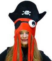 Funny Party Hats Cool Pirate Squid Hat