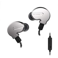 BQEYZ KB1 Triple Drivers Earphones HiFi Stereo in-Ear Metal Shell Removable Cable Headphones (Silver with MIC)