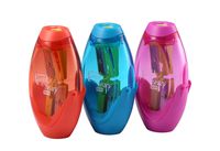 Bostitch Office Twist-N-Sharp Manual Pencil Sharpner, 2 Holes for Standard and Jumbo Pencils with Rachet Technology, Perfect Kids Pencil Sharpener (PS2-ASST)