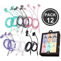 Headphones with Microphone Compatible with iPhone Samsung Heavy Deep Bass Stereo Sound Earphones Noise Cancelling Headsets Smart Button Control Earbuds Pack of 12 from YOOKIE