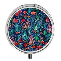 Pill Cases Metal,Custom Round Medecine Case Medecine Bottle Mini Travel Pill Vitamin Decorative Box Case Holder