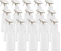 BAR5F Empty Plastic Spray Bottles 32 oz. for Cleaning and Chemical Solution, Leak Proof with Adjustable Head Sprayer from Fine to Stream, Made in USA (Pack of 24)