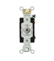 Leviton 1224-2KL 20 Amp, 120/277 Volt, Key Locking, 4-Way AC Quiet Switch, Extra Heavy Duty Grade, Chrome