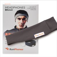 AcousticSheep RunPhones Wireless | Bluetooth Headphones for Running, Exercise & More | Flat Speakers | Rechargeable Battery Lasts Up to 10 Hours | Graphite Gray (Size M)