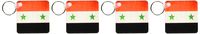 3dRose Syria Flag - Key Chains, 2.25 x 4.5 inches, set of 4 (kc_31587_2)