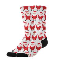 Merry Christmas Santa Claus Cartoon Tube Stockings Women's Winter Warm Knee High Socks Boot Socks