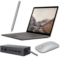 Microsoft Surface Laptop 13.5" 2256x1504 Touchscreen PC w/ Surface Dock, Pen and Mouse, Core i5 Dual-Core up to 3.10 GHz, 8GB RAM, 256GB SSD, Webcam, Bluetooth, Win 10 - Graphite Gold (Renewed)