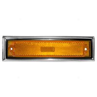 Drivers Front Signal Side Marker Light Replacement with Chrome Trim for Chevrolet GMC Pickup Truck SUV 915557