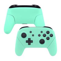 eXtremeRate Mint Green Faceplate Backplate Handles for Nintendo Switch Pro Controller, Soft Touch DIY Replacement Grip Housing Shell Cover for Nintendo Switch Pro - Controller NOT Included