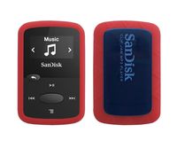 Red Rubber Soft Silicone Skin Cover Case for Sandisk 8GB (SDMX26) Clip Jam MP3 Player