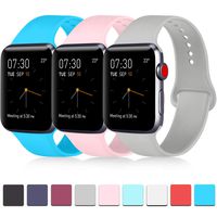 Pack 3 Compatible with Apple Watch Band 42mm, Soft Silicone Band Compatible iWatch Series 4, Series 3, Series 2, Series 1 (Teal/Pink/Gray, 42mm/44mm-M/L)