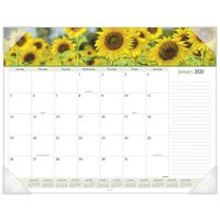 AT-A-GLANCE 2020 Desk Calendar, Desk Pad, 21-3/4" x 17", Standard, Panoramic, Floral (89805)