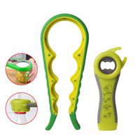Jar Opener, 5 in 1 Multi Function Can Opener Bottle Opener Kit with Silicone Handle Easy to Use for Children, Elderly and Arthritis Sufferers