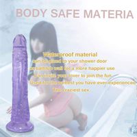 Joviye 8.26 Inch Portable Massager Lifelike Massage Body Massage Wand with Suction Cup for Women