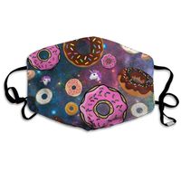 NiYoung Breathable Anti Dust Mouth Mask with Adjustable Earloop, Warm Windproof Reusable Washable Half Face Mask, Unicorn and Donut