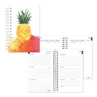 Blueline Weekly/Monthly Academic Planner, July 2019 to July 2020, Twin-Wire Binding, Lamination Duvet Cover, Watercolor Designs, 8 x 5 Inches, Pineapple (CA113PC.02-20)
