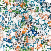 50 Piece Pack | Premium Quality Hand-Blown Daisy Glass Screen Filter Handmade and Tempered 6mm to 9mm (1/4" to 3/8" inches) Comes in Assorted Colors Flower Style