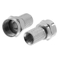Coaxial Cable Screw On Connector | 2 Pack | Twist On Type Fitting for RG6 Coax Cable - Easy Installation