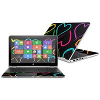 MightySkins Skin Compatible With HP Pavilion x360 15.6" (2016) - Hearts | Protective, Durable, and Unique Vinyl Decal wrap cover | Easy To Apply, Remove, and Change Styles | Made in the USA