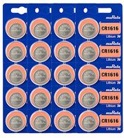 Murata CR1616 Battery 3V Lithium Coin Cell - Replaces Sony CR1616 (20 Batteries)