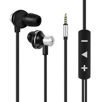 DolTech Earbuds in Ear Headphones with Mic Memory Foam Stereo Bass Earphones in Line Remote Control for iPhone iPad Samsung Android Cell Phones Tablets Laptop Computer (Silver)