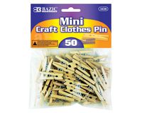 BAZIC Mini Natural Clothes Pin (50/Pack) (Case of 288) (3438-288)