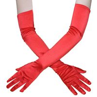 Togethor Long Dress Gloves Satin Fun Wedding Gloves Dinner Performance Gloves Sunscreen Gloves