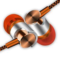 Mchoice Universal 3.5mm in-Ear Stereo Earbuds Earphone with Mic for Cell Phone (Orange)