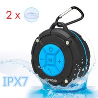 [2019 Version] Portable Shower Speaker,TOPROAD IPX7 Waterproof Wireless Outdoor Speaker with HD Sound,2 Suction Cups,Built-in Mic,Hands-Free Speakerphone for Bathroom, Pool, Beach, Hiking, Bicycle