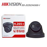 Hikvision 4MP IP Camera DS-2CD2343G0-I 2.8mm (Black), Dome PoE Camera with Smart H.265+ WDR, SD Card Slot, Weatherproof IP67