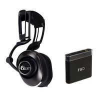 Blue Lola Over-Ear Isolation Headphones with Built-in Amplifier and FiiO A1 Portable Headphone Amp