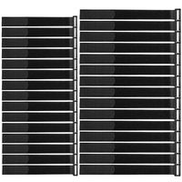 FULARR 30Pcs Cable Straps, Reusable Cable Ties & Cinch Strap Set, Multipurpose Hook and Loop Straps Fastener, Cable Storage Organizer, 2 Different Sizes (20x2cm, 30x2cm) -- Black