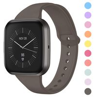 DAIKA Silicone Bands Compatible with Fitbit Versa 2/ Versa/Versa Lite Slim Soft Replacement Wristband Waterproof Accessories Sport Strap for Versa Women Men (Jelly Color,Large Small)