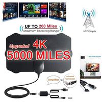 Jiecikou 5000 Miles Range Indoor HD Digital TV Antenna Signal Booster Amplifier Support 1080P 4K