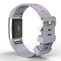 MoKo Fitbit Charge 2 Band, Soft Silicone Adjustable Replacement Strap Band for 2016 Fitbit Charge 2 Heart Rate + Fitness Wristband, Wrist Length 5.70"-8.26" (145mm-210mm), Light Purple