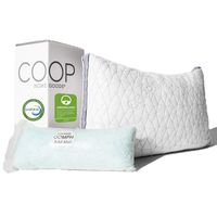 Coop Home Goods - Eden Adjustable Pillow - Hypoallergenic Shredded Memory Foam with Cooling Gel - Lulltra Washable Cover from Bamboo Derived Rayon - CertiPUR-US/GREENGUARD Gold Certified - Queen