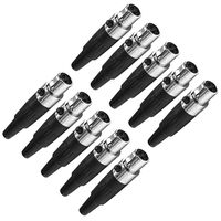 Seismic Audio - Pack of Ten (10) NEW MINI 3 Pin XLR Female with Rubber Grommet - Cable