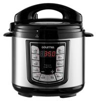 Gourmia GPC400 4 Qt Digital Pressure Cooker with LCD Display - 13 Cook Modes - Removable Pot - 24-Hour Delay Timer - Automatic Keep Warm - Pressure Sensor Lid Lock - Recipe Book Included