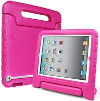 SIMPLEWAY iPad Case, iPad 2/3 / 4 Case, Shockproof Lightweight Convertible Handle Stand Kid-Proof Protection Cover Compatible with Apple iPad 2, iPad 3rd Gen, iPad 4th Generation Tablet, Rose