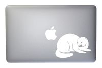 Shifty Otter Vinyl Decal for MacBook, Laptop or Other Device 5 Inch (White)