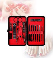Stainless Steel Manicure Set, Nail Clippers Set of 15Pcs, Professional Grooming Kit, Nail Pedicure Tools with Luxurious Case-Black