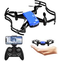 The perseids Mini RC Drones, FPV Gesture Control Optical Flow Quadcopter Drone with HD Camera Live Video One Key Return 3D Flip Headless Mode Altitude Hold APP Control for Beginners Kids (Blue)