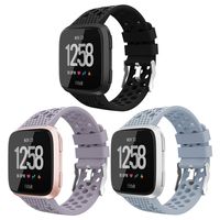 iGK Replacement for Fitbit Versa Bands Black,Breathable Bands Sport Watch Strap Wristband Compatible with Fitbit Versa/Versa Lite Edition/Versa Special Edition for Women Men 3 Pack
