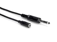 Hosa MHE-325 3.5 mm TRS to 1/4" TRS Headphone Adaptor Cable, 25 Feet