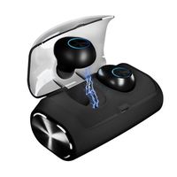 True Wireless Earbuds,Bluetooth 5.0 Headphones 100H Playtime 2600mAh Charging Case Earphones One Step Pairing Bluetooth Earbuds Waterproof Stereo Sound Single/Twin Mode with Built-in Mic