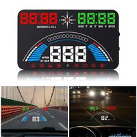 Car Head-Up Windshield Display,5.8in Advanced Windshield LED Projector HUD Display LED Digital Screen OBD/GPS Overspeed Warning System