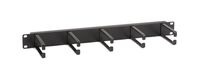Black Box 1U Horizontal 19" IT Rackmount Cable Manager Single-Sided Black