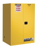 Justrite 899000 Sure-Grip EX Flammable Safety Cabinet, 2 Door, Manual Close, Dimensions (H x W x D): 65 x 34 x 34 inch (1651 x 1092 x 864 mm); 90 gal. (227L)